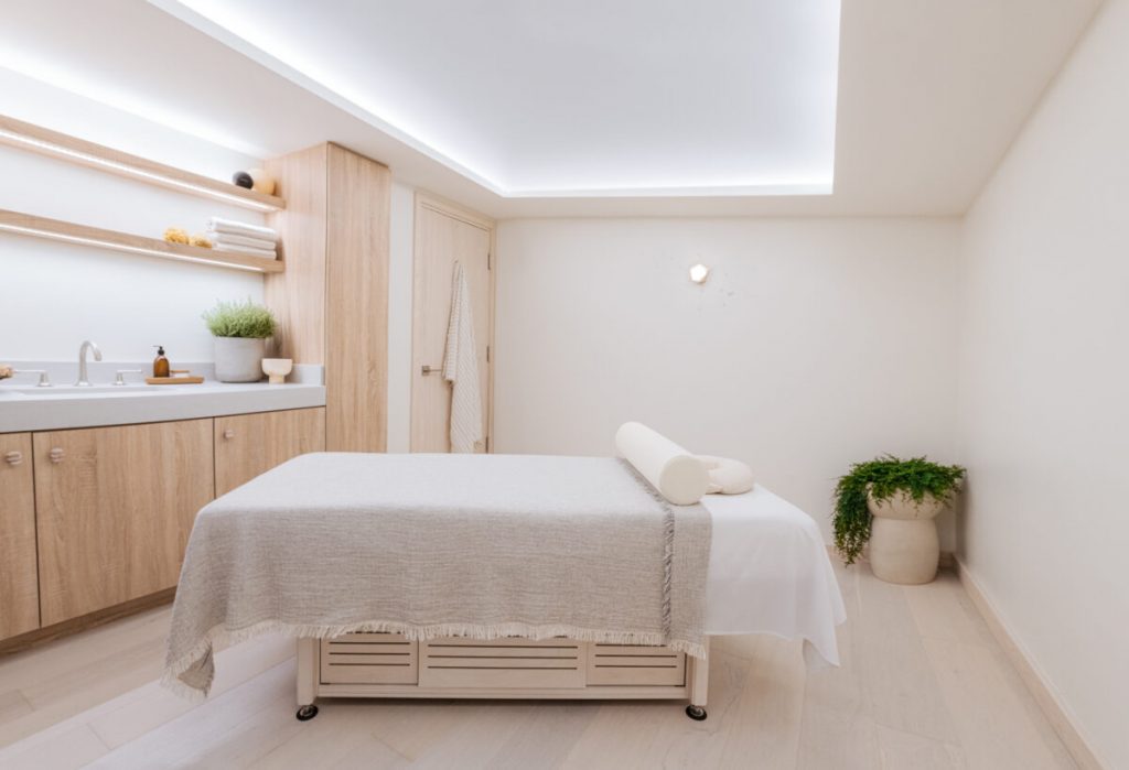 Treatment room at The Well spa